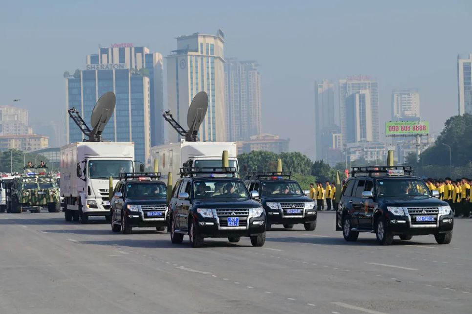 Hình ảnh tổng duyệt diễn tập bảo vệ an ninh Đại hội Đảng lần thứ XIV