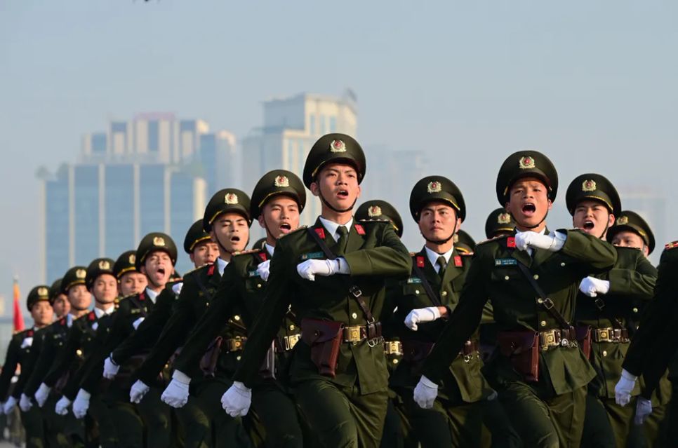 Hình ảnh tổng duyệt diễn tập bảo vệ an ninh Đại hội Đảng lần thứ XIV