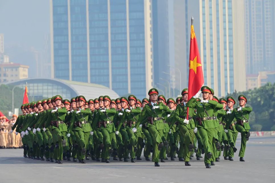 Hình ảnh tổng duyệt diễn tập bảo vệ an ninh Đại hội Đảng lần thứ XIV