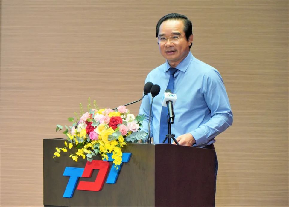 Chủ tịch UBND TPHCM Nguyễn Văn Được phát biểu tại hội nghị. Ảnh: THANH HÙNG