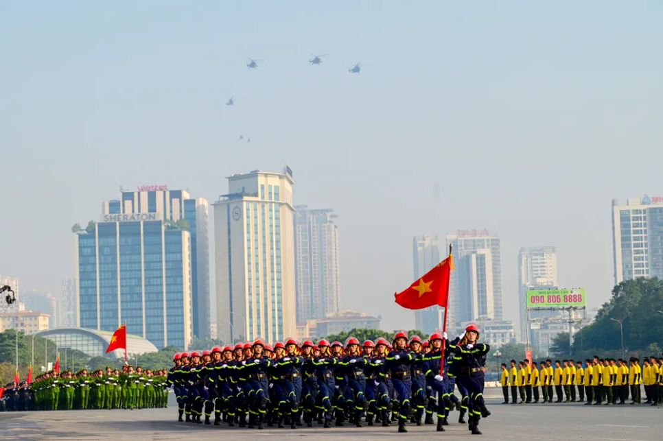 Lực lượng cảnh sát phòng cháy chữa cháy sẽ túc trực 24/24 giờ suốt thời gian diễn ra đại hội