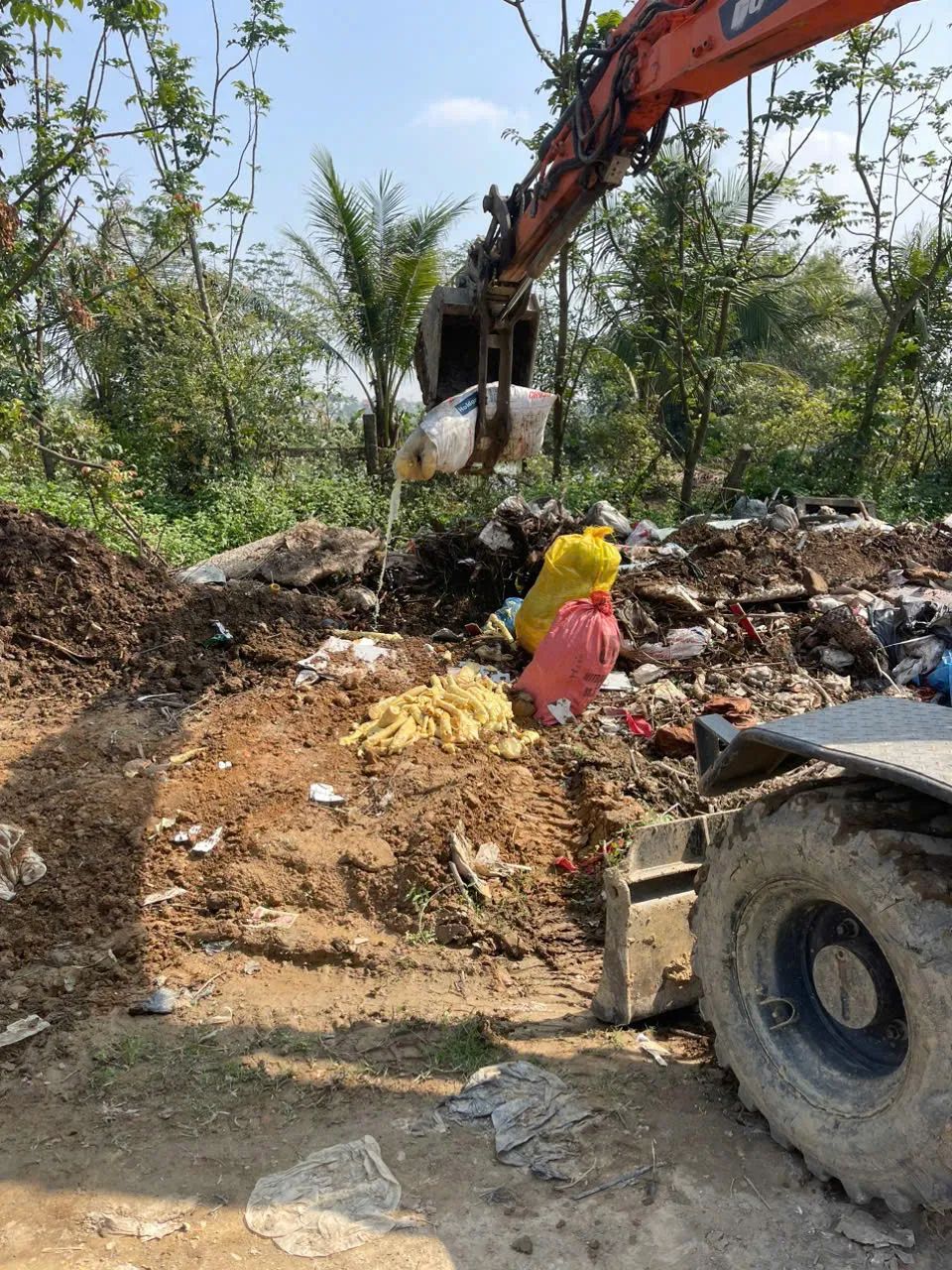 Tiến hành xử lý tiêu hủy số măng tươi Tiến hành xử lý tiêu hủy số măng tươi