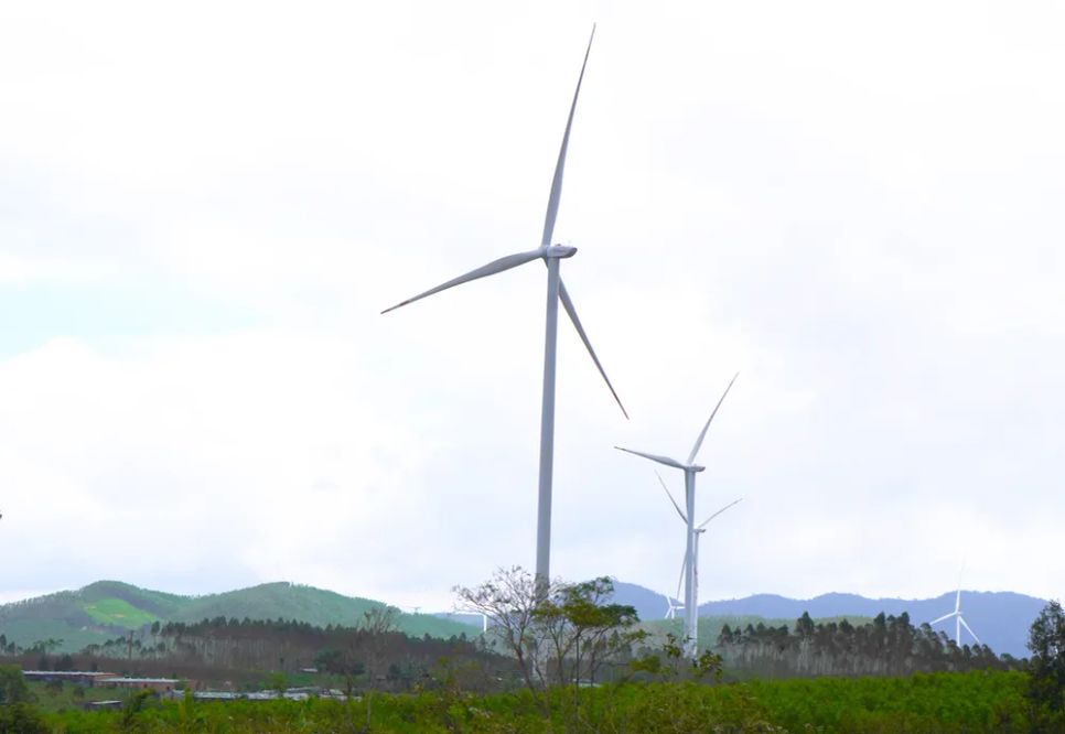 Một trang trại điện gió ở cao nguyên Gia Lai đã đưa vào khai thác Một trang trại điện gió ở cao nguyên Gia Lai đã đưa vào khai thác