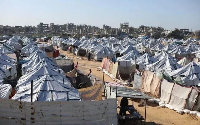 Người dân Palestine tị nạn ở thành phố Gaza. Ảnh : Times of Israel