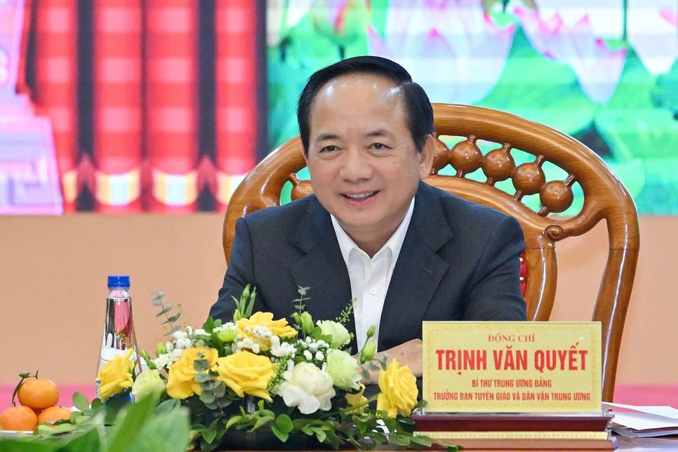 Trưởng Ban Tuyên giáo và Dân vận Trung ương Trịnh Văn Quyết