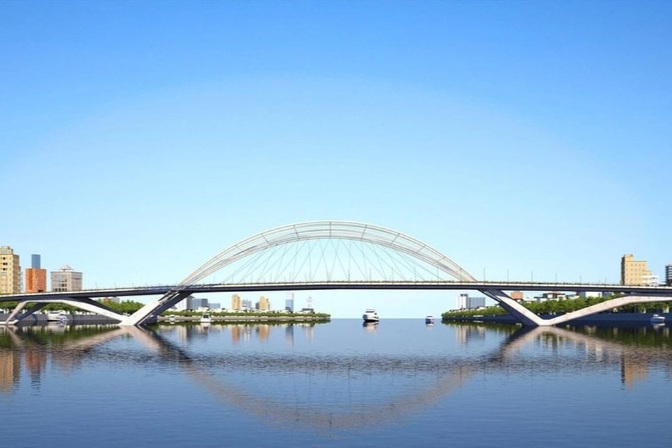 Phối cảnh dự án cầu Thủ Thiêm 4. Ảnh: Sở Quy hoạch - Kiến trúc TP.HCM Phối cảnh dự án cầu Thủ Thiêm 4. Ảnh: Sở Quy hoạch - Kiến trúc TP.HCM