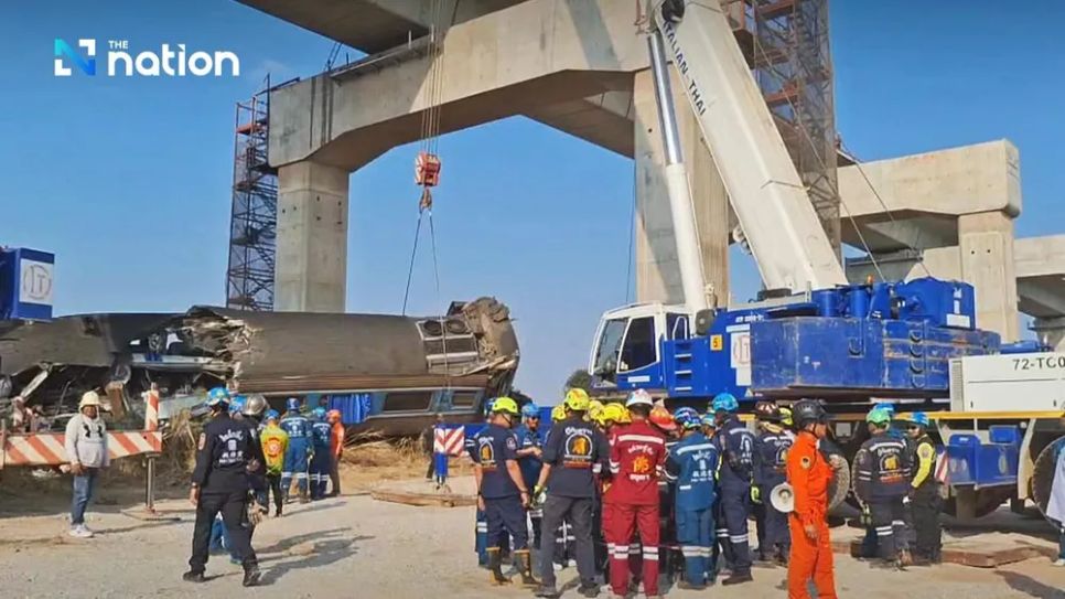 Hiện trường vụ tai nạn. Ảnh: THE NATION