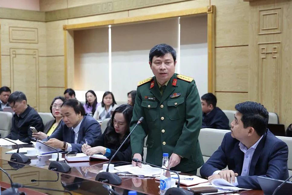 Đại diện Cục Quân y phát biểu tại cuộc họp