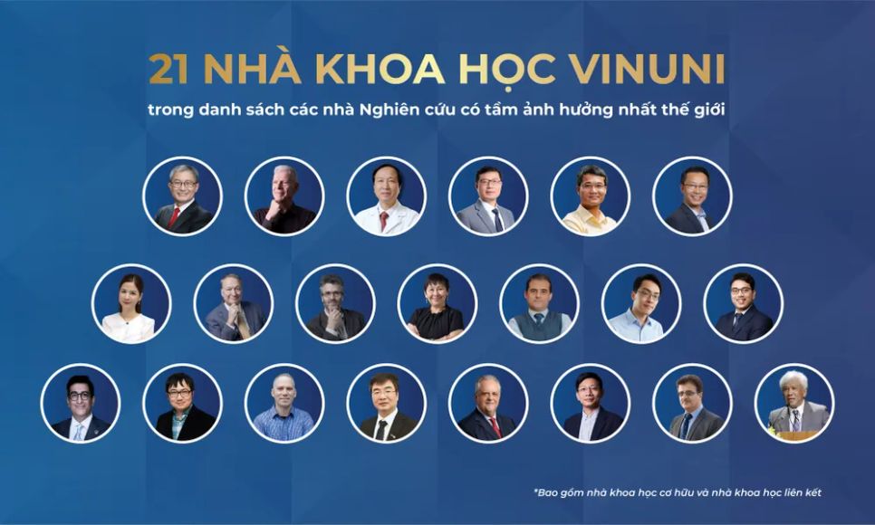 VinUni có 21 nhà khoa học thuộc Top 2% nhà khoa học có ảnh hưởng nhất thế giới