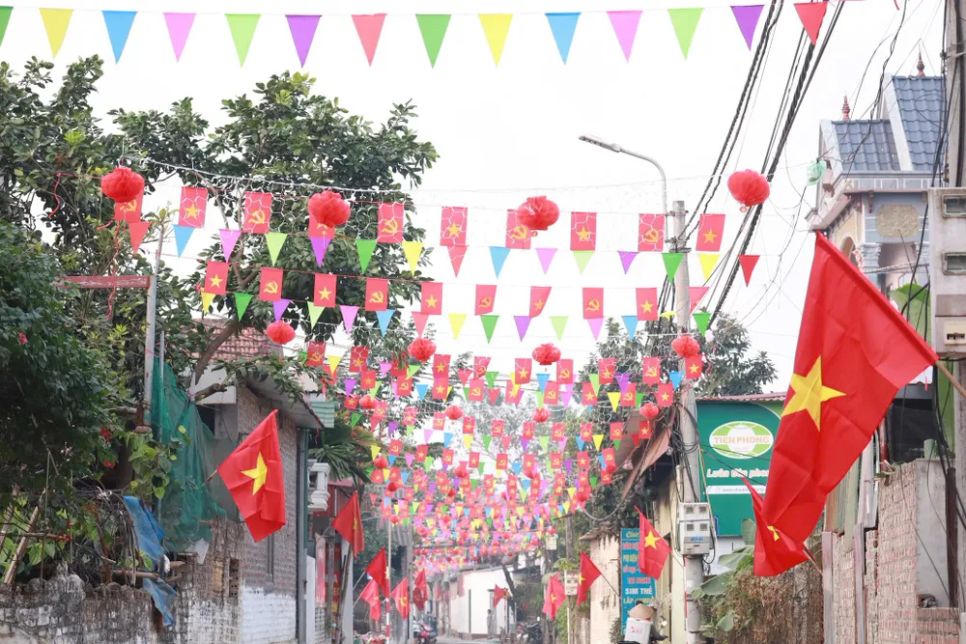 Xã đảo Minh Châu rực cờ hoa chào mừng Đại hội XIV của Đảng