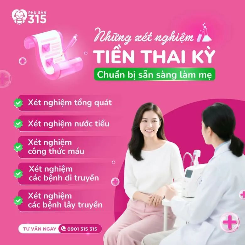 Trước khi bước vào hành trình làm mẹ, việc thăm khám tổng quát sức khỏe như bước đầu cho việc chuẩn bị thai kỳ khỏe mạnh. Việc thực hiện xét nghiệm tiền mang thai giúp phụ nữ chủ động sàng lọc, đánh giá tình trạng sức khỏe tổng quát, từ đó chuẩn bị nền tảng vững vàng cho một thai kỳ an tâm hơn