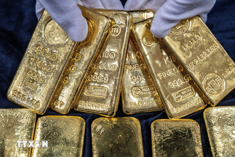 Vàng miếng tại Incheon, Hàn Quốc. Ảnh: Yonhap/TTXVN Vàng miếng tại Incheon, Hàn Quốc. Ảnh: Yonhap/TTXVN