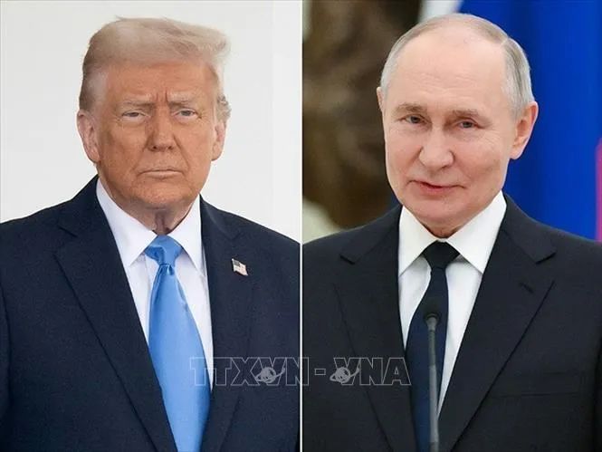 Tổng thống Mỹ Donald Trump (bên trái) và Tổng thống Liên bang Nga Vladimir Putin. Ảnh: Getty Images/TTXVN Tổng thống Mỹ Donald Trump (bên trái) và Tổng thống Liên bang Nga Vladimir Putin. Ảnh: Getty Images/TTXVN