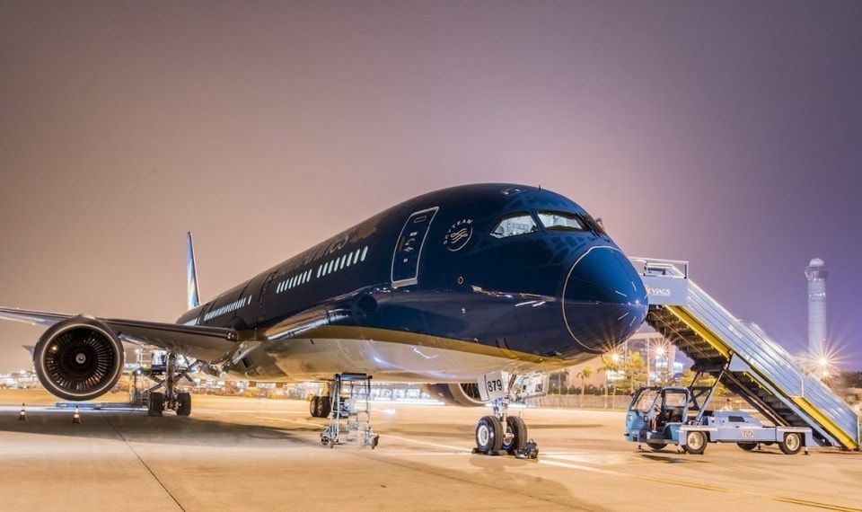 Vietnam Airlines khai thác hơn 1.300 chuyến bay đêm phục vụ Tết Nguyên đán 2026. Ảnh: VNA