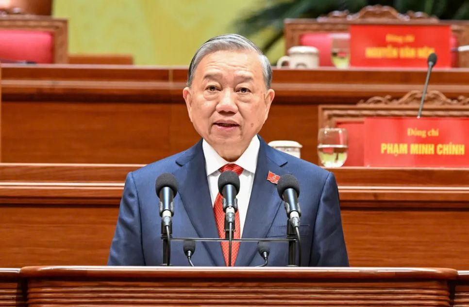 Tổng Bí thư Tô Lâm phát biểu phiên bế mạc, chiều 23-1. Ảnh: VIẾT CHUNG