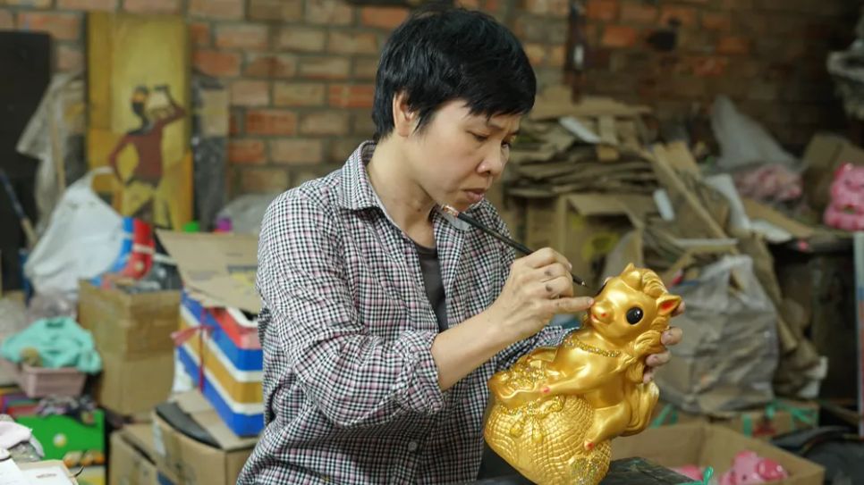 Ngựa gốm Đất Thủ phục vụ thị trường tết Ngựa gốm Đất Thủ phục vụ thị trường tết