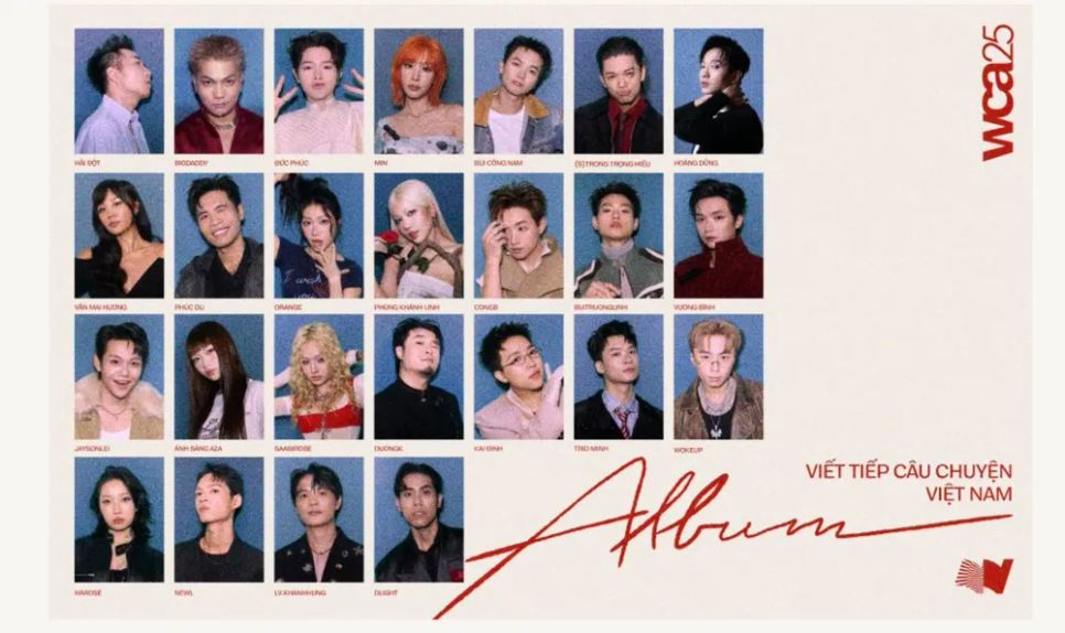 Các nghệ sĩ quy tụ trong album WeChoice Awards 2025 Các nghệ sĩ quy tụ trong album WeChoice Awards 2025