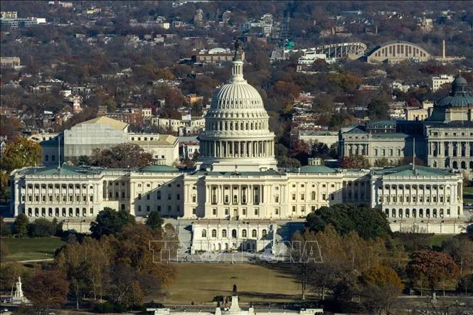 Toà nhà Quốc hội Mỹ ở Washington DC. Ảnh: THX/TTXVN Toà nhà Quốc hội Mỹ ở Washington DC. Ảnh: THX/TTXVN