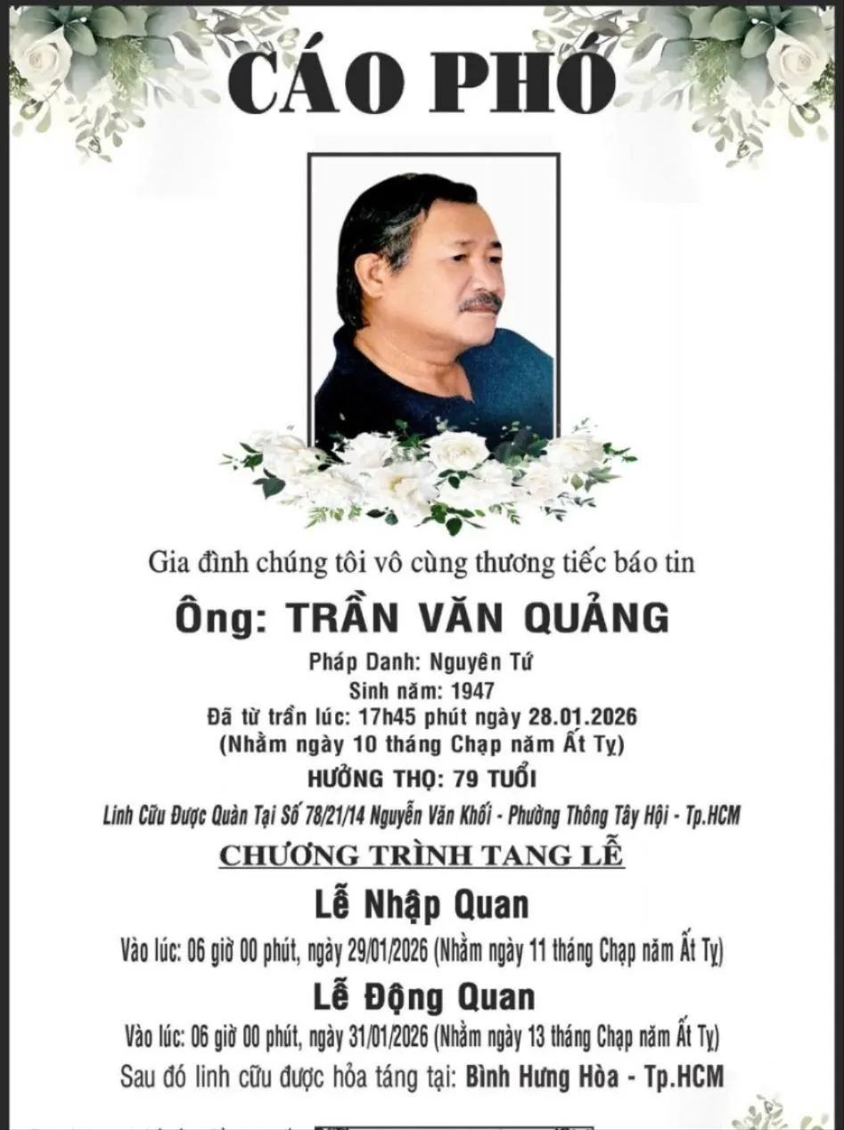 Thông tin về tang lễ của nhà văn Mường Mán Thông tin về tang lễ của nhà văn Mường Mán