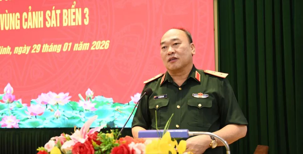 Trung tướng Lê Quang Đạo, Phó Tổng Tham mưu trưởng Quân đội nhân dân Việt Nam phát biểu tại hội nghị