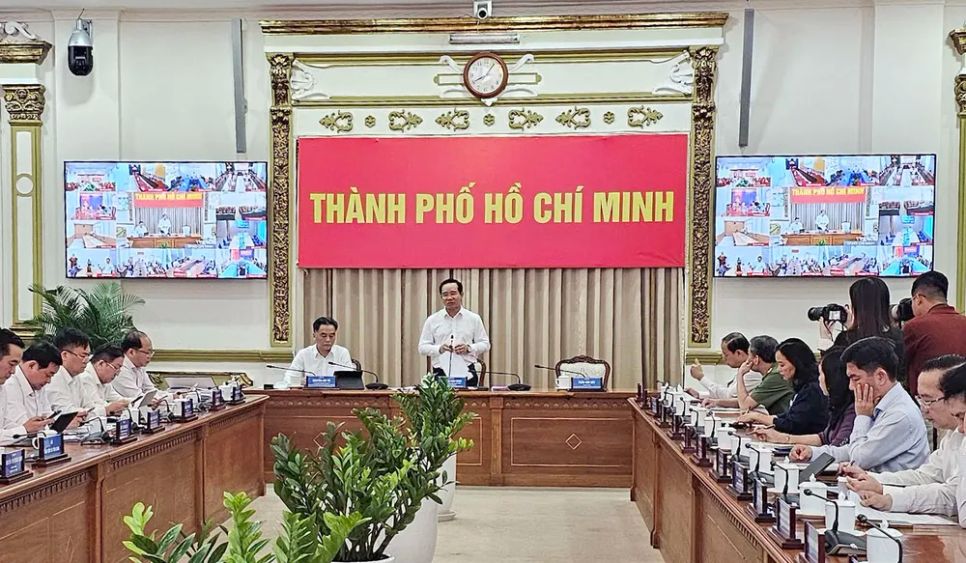 Chủ tịch Nguyễn Văn Được phát biểu tại hội nghị tình hình kết quả kinh tế - xã hội. Ảnh: Đỗ Trà Giang