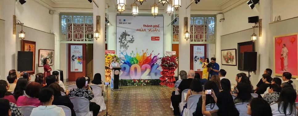 Hội Mỹ thuật TPHCM phối hợp Bảo tàng Mỹ thuật TPHCM khai mạc triển lãm với chủ đề “Thành phố mùa xuân”