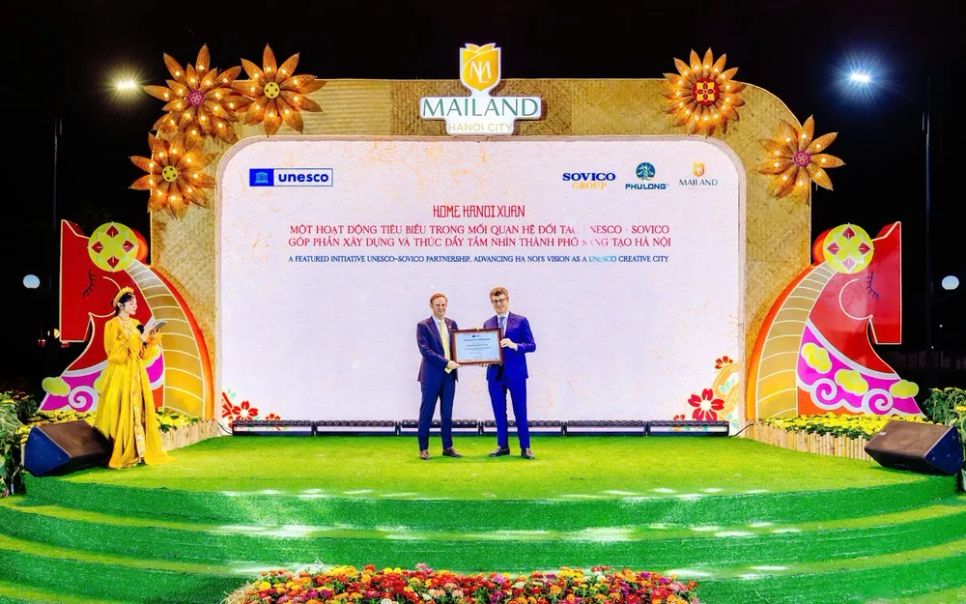 UNESCO trao Chứng nhận Home Hanoi Xuan là sáng kiến tiêu biểu trong khuôn khổ Quan hệ Đối tác UNESCO – SOVICO