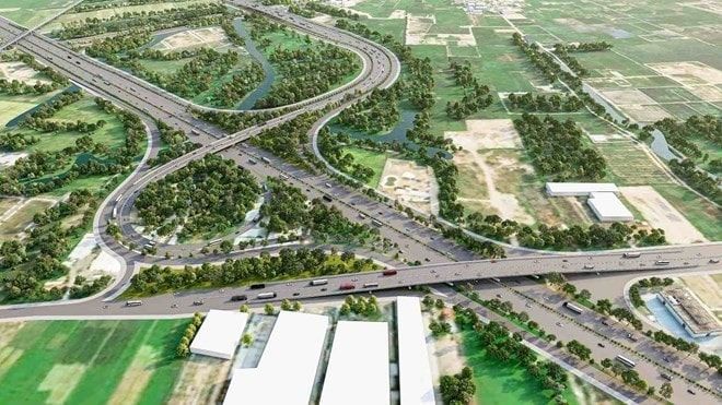 Phối cảnh nút giao cao tốc TP.HCM - Mộc Bài và Vành đai 3 TP.HCM. Ảnh: Ban Giao thông TP.HCM