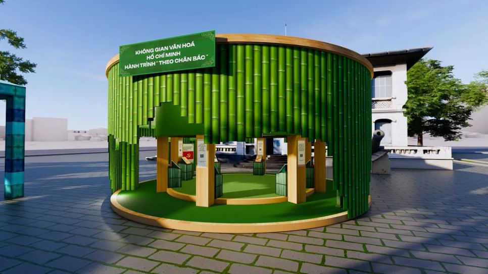 Phối cảnh Lễ hội Đường sách Tết Bính Ngọ 2026 tại khu vực Nhà Truyền thống cách mạng (phường Vũng Tàu)