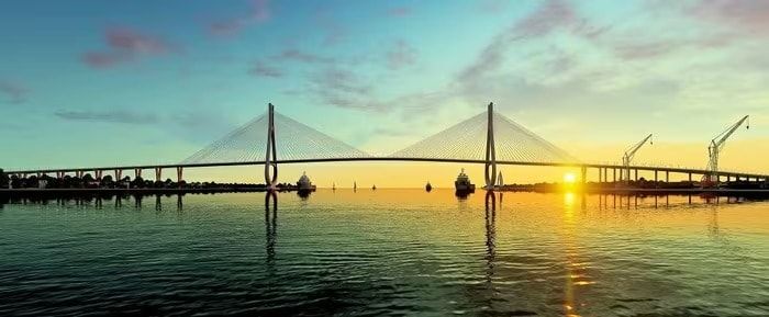 Phối cảnh mô hình cầu Cát Lái kết nối Đồng Nai với TP.HCM