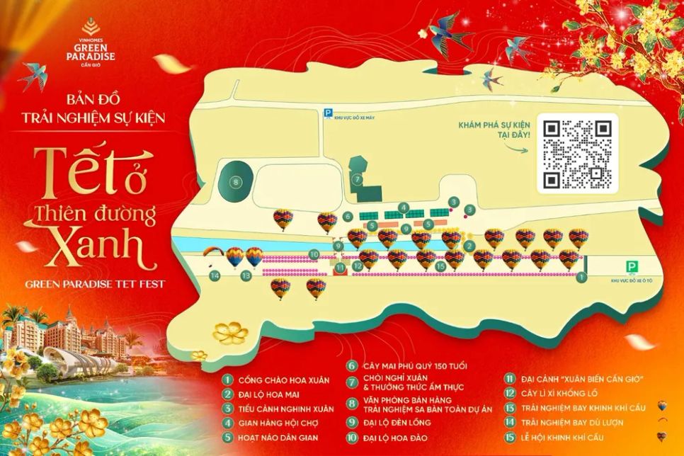 Green Paradise Tet Fest sẽ diễn ra đến 28-2-2026 với các trải nghiệm được làm mới liên tục