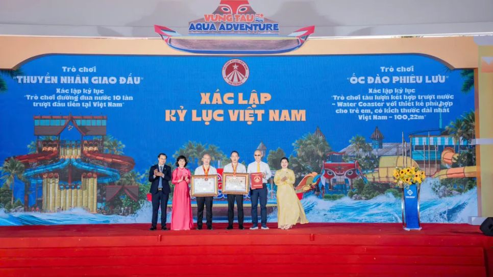 Công viên nước Sun World Vũng Tàu Aqua Adventure đón nhận kỷ lục Việt Nam