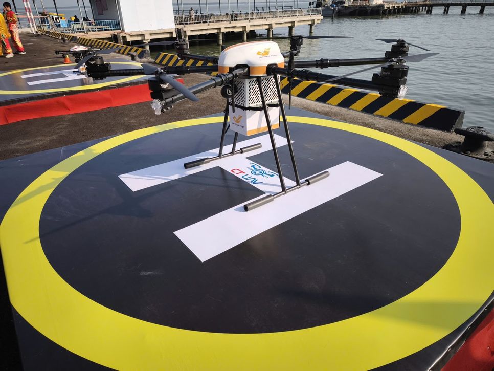 UAV cất cánh khai trương tuyến bay Cần Giờ - Vũng Tàu