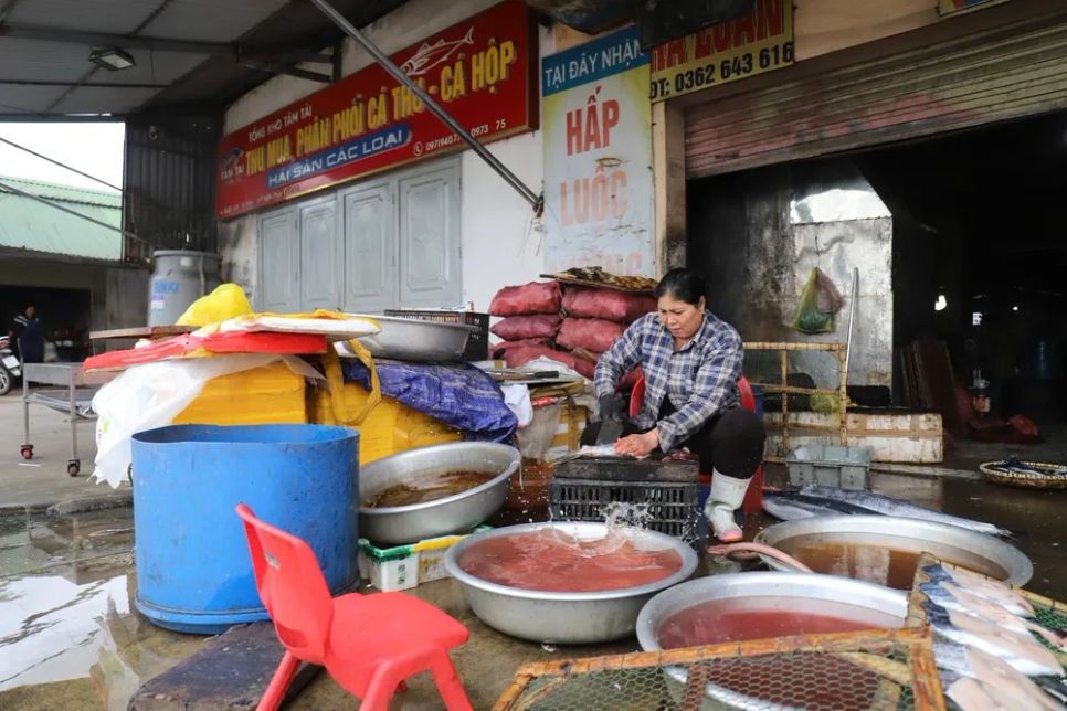 Thơm lừng cá nướng Cửa Lò những ngày cận tết