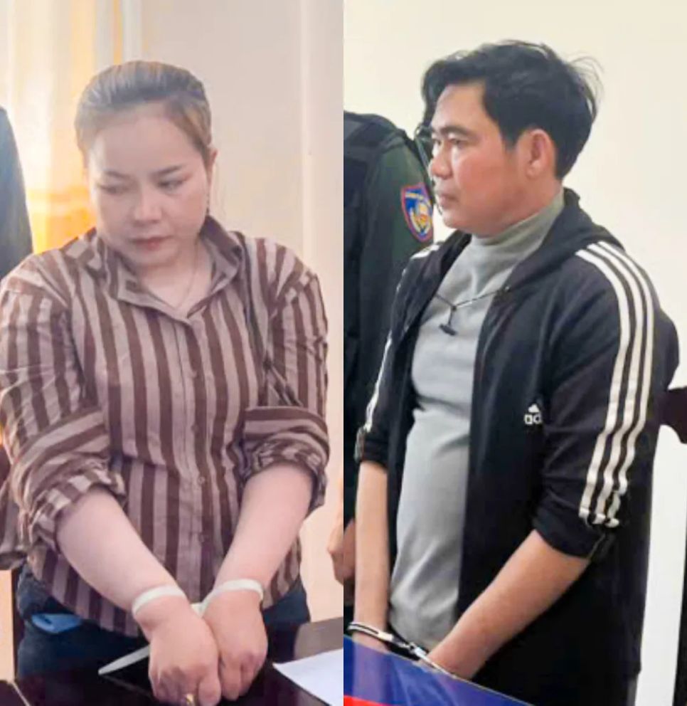 Bị can Cam và Nam tại cơ quan điều tra