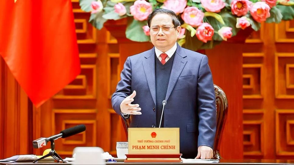 Thủ tướng Phạm Minh Chính chủ trì phiên họp lần thứ năm của Ban Chỉ đạo xây dựng nhà máy điện hạt nhân. Ảnh: TTXVN