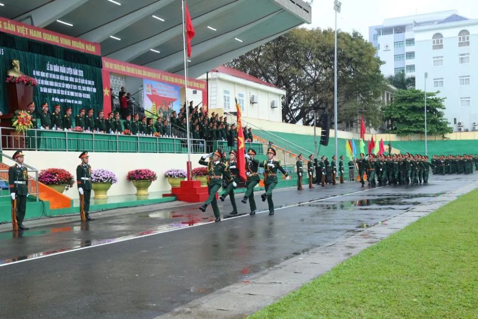Các lực lượng tham gia Lễ ra quân huấn luyện năm 2026 của Bộ Tham mưu Quân khu 5