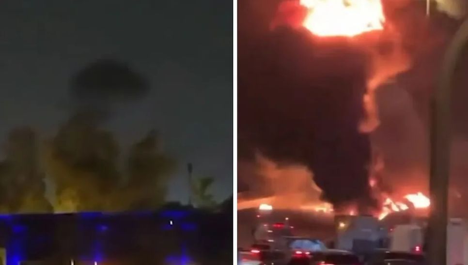 Máy bay không người lái của Iran tấn công Đại sứ quán Mỹ tại Riyadh, Saudi Arabia; video cho thấy đám cháy lớn sau cuộc tấn công. Ảnh: media.assettype.com Máy bay không người lái của Iran tấn công Đại sứ quán Mỹ tại Riyadh, Saudi Arabia; video cho thấy đám cháy lớn sau cuộc tấn công. Ảnh: media.assettype.com