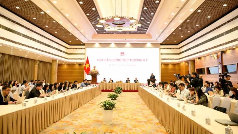 Cuộc họp báo Chính phủ thường kỳ, chiều 4-3. Ảnh: QUANG PHÚC