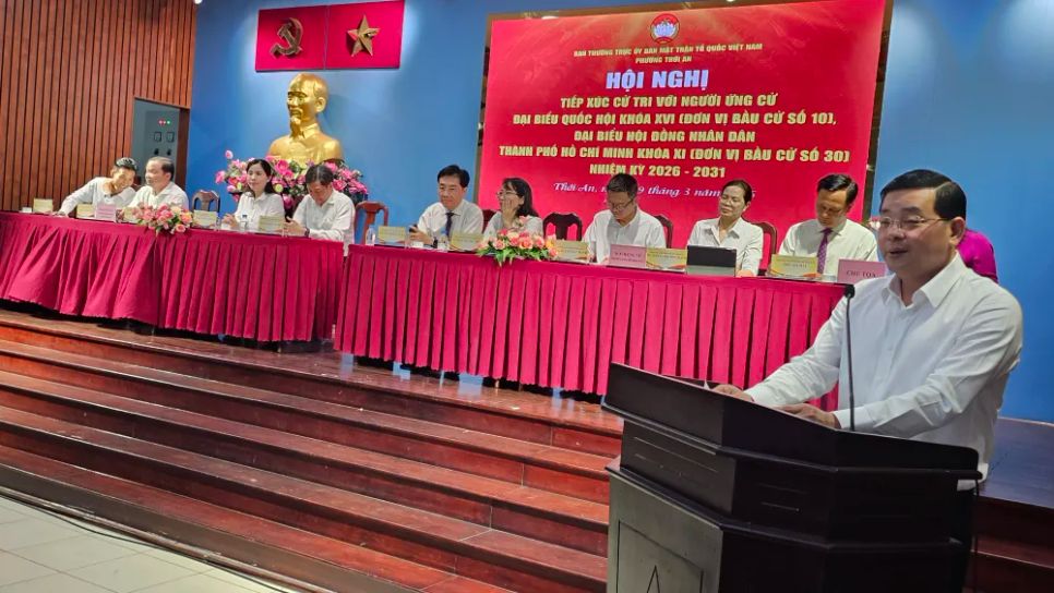 Giám đốc Sở NN-MT Nguyễn Toàn Thắng phát biểu Chương trình hành động của mình. Ảnh: Đỗ Trà Giang