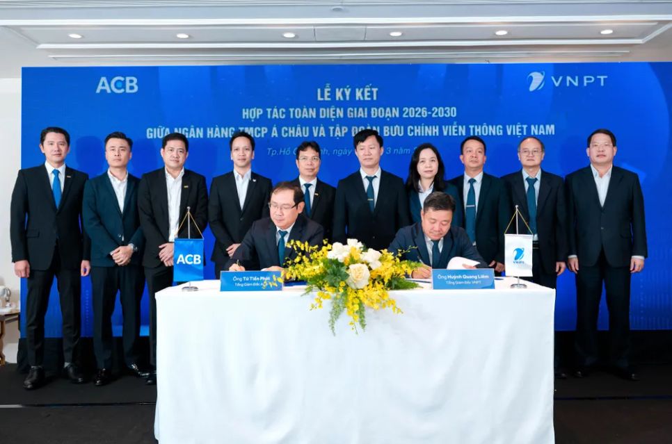 Lãnh đạo VNPT và ACB ký kết thỏa thuận hợp tác toàn diện giai đoạn 2026–2030