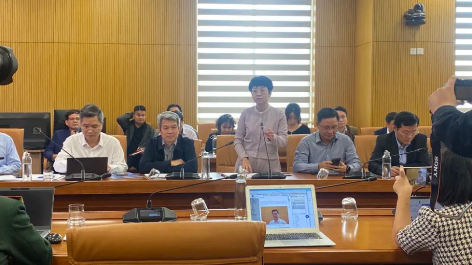 Quang cảnh họp báo sáng 11-3. Ảnh: PHÚC HẬU