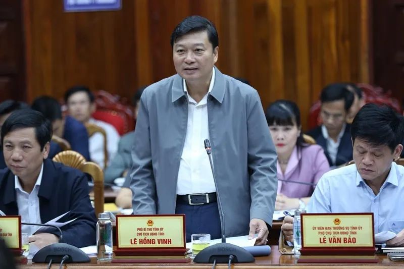 Chủ tịch UBND tỉnh Quảng Trị Lê Hồng Vinh phát biểu tại sự kiện (Ảnh: T&T Group)