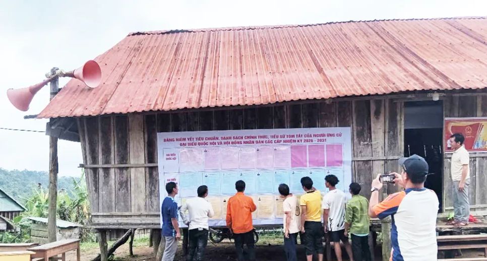 131 cử tri làng O2 nằm sâu giữa đại ngàn Gia Lai đi bỏ phiếu sớm