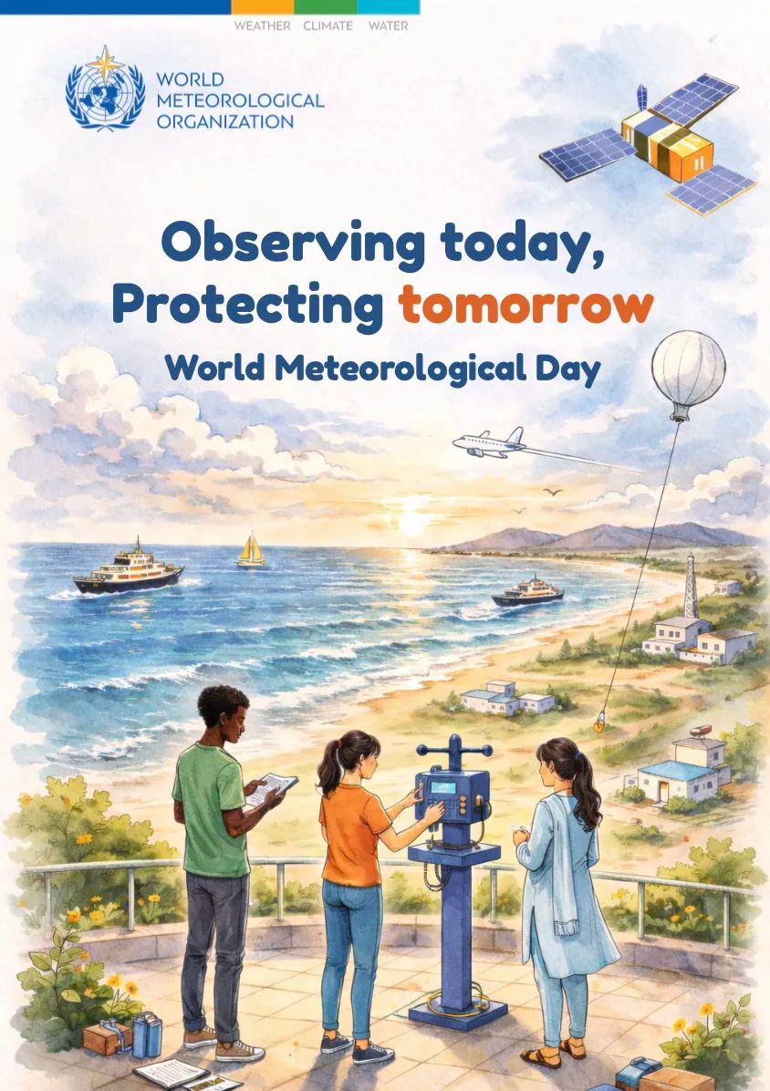 Poster Ngày Khí tượng thế giới 2026 do Tổ chức Khí tượng Thế giới (WMO) công bố: 