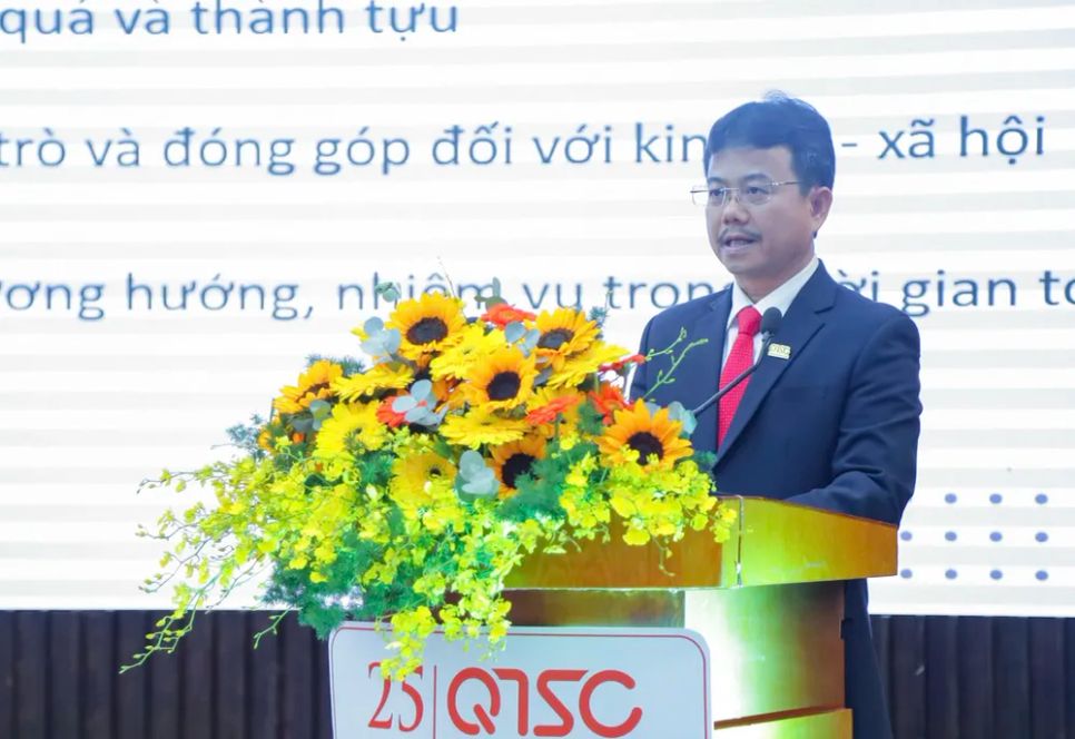 Ông Trần Hữu Dũng, Giám đốc QTSC phát biểu tại lễ kỷ niệm