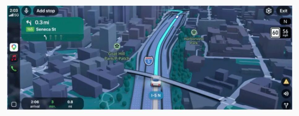 Với điều hướng 3D, hình ảnh thật trở thành bản sao số của thế giới​.