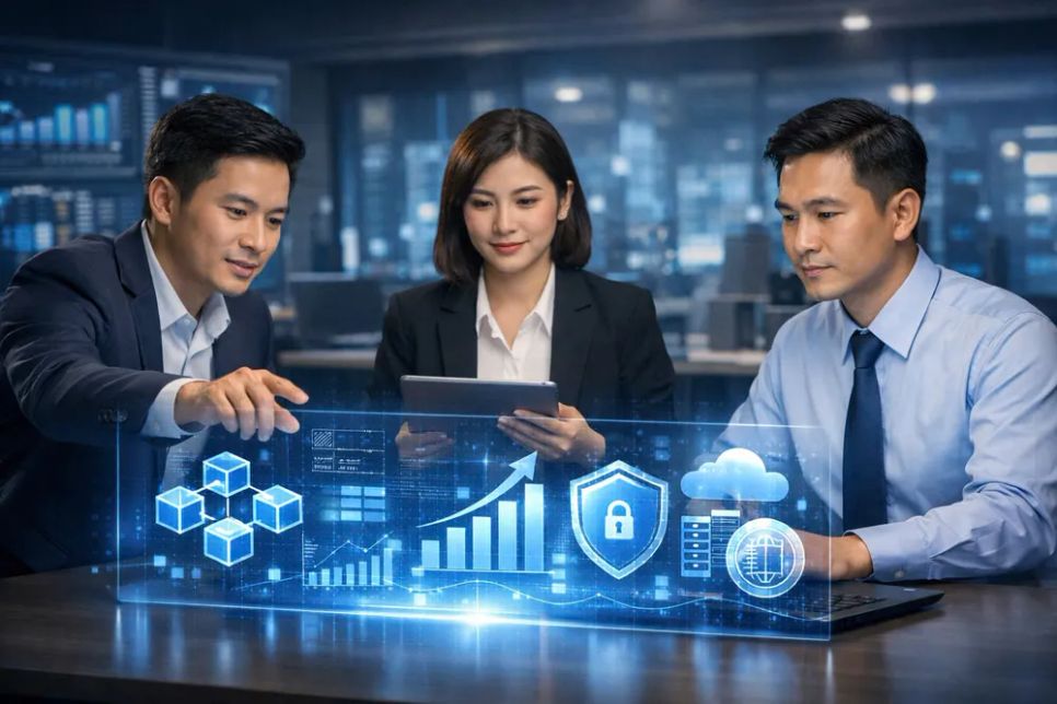 Sàn giao dịch tài sản mã hóa mở ra cơ hội lớn để hút vốn đầu tư nước ngoài. Ảnh: AI tạo