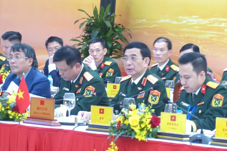 Đại tướng Phan Văn Giang phát biểu tại hội đàm. Ảnh: T.B