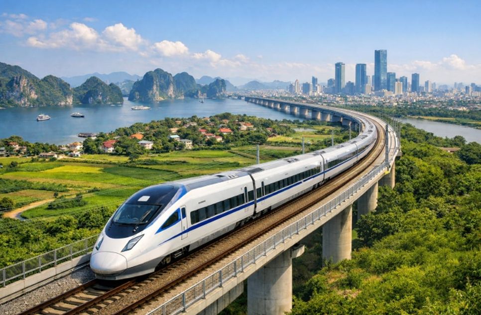 Dự kiến khởi công tuyến đường sắt tốc độ cao Hà Nội - Quảng Ninh vào ngày 12/4. Ảnh minh họa